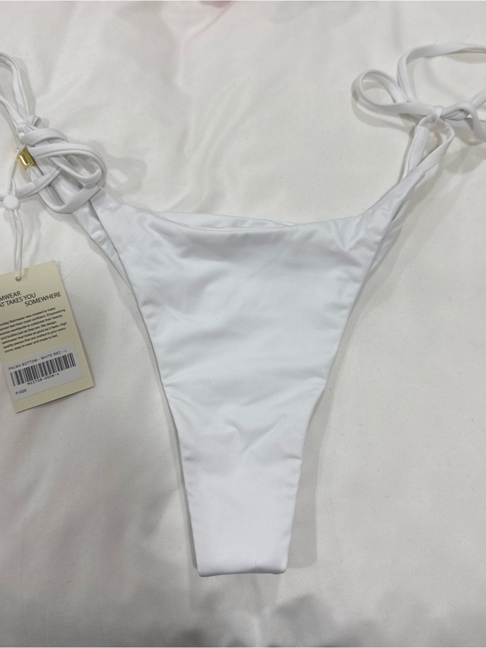 Monday Swimwear White Palma Bottoms